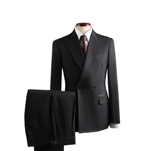 2026 Men's High Quality Double Breasted Formal Wedding Business Casual Suit Pants Custom Viscose/Polyester Button Fly Closure
