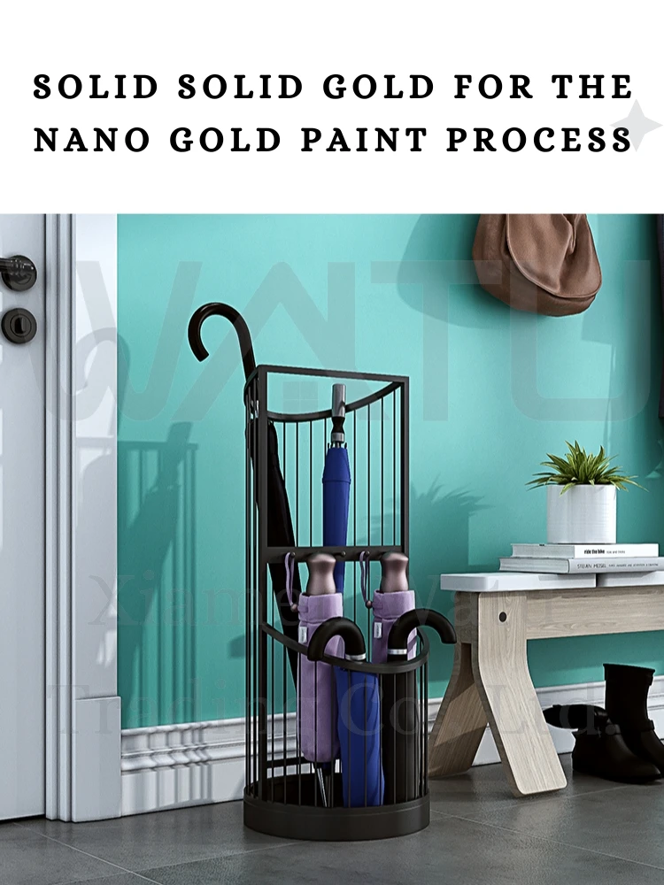 Accept Customized Entryway Hall Metal Umbrella Storage Holder Stand