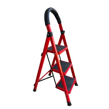Folding Step Stool Portable Household Steel Step Ladder Max Loading 150kgs