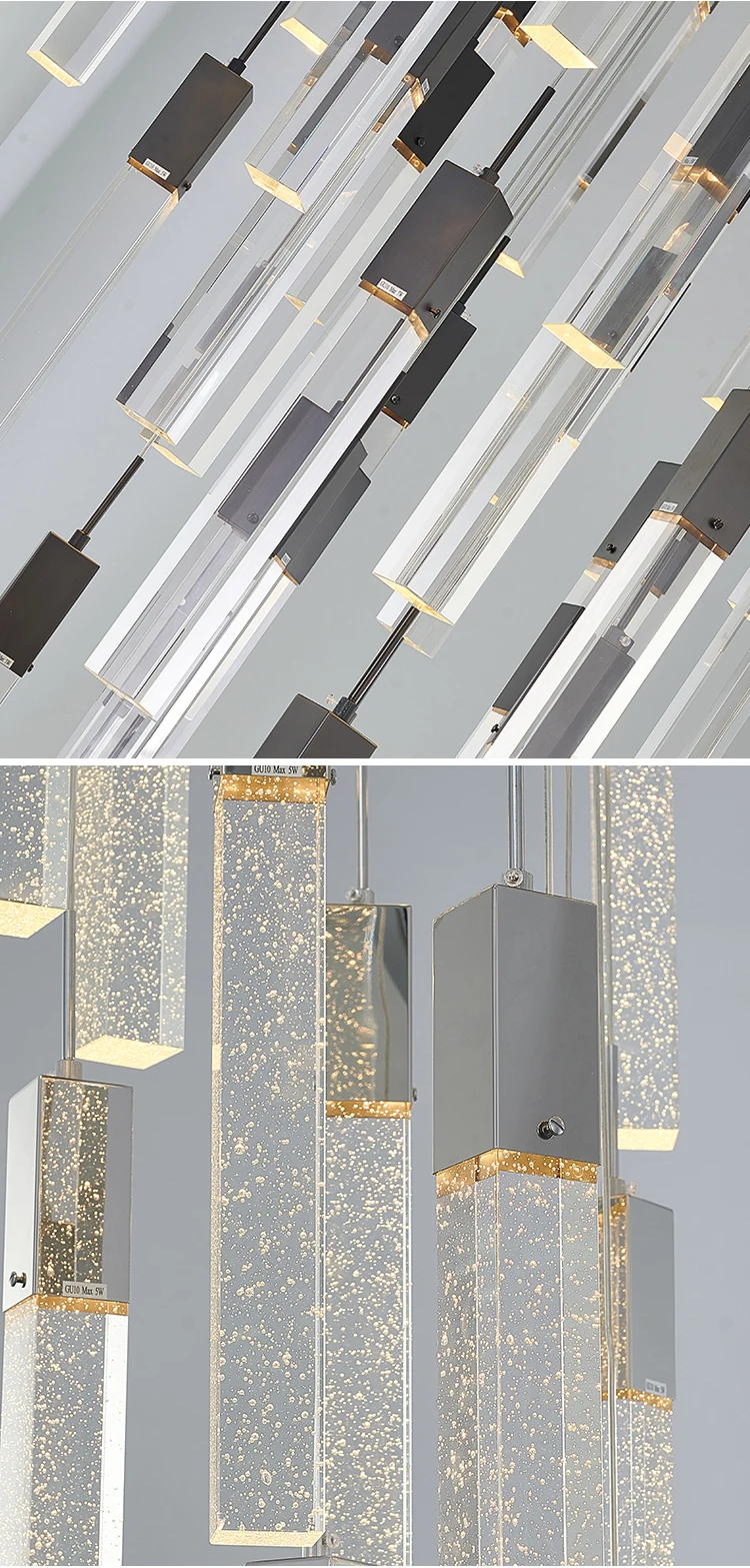 pad801 new product residential decoration chandelier indoor bedroom living room crystal led pendant light  -3