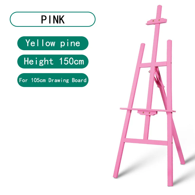 A Frame Easel 59" To 69"h Hold Canvas To 49" Pine Wood Large Artist