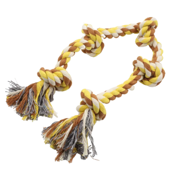 Pet Product Natural Cotton Funnty Interactive Chew Tug Tough Cotton Dog