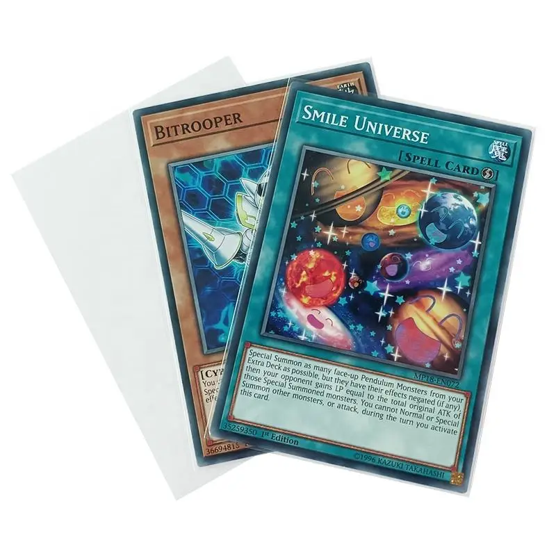 Customizable Trading Card Sleeves 61x88mm Clear Card Case Waterproof Yugioh Inner Board Game Card Holders Customizable Trading Card Sleeves 61x88mm Clear Card Case Waterproof Yugioh Inner Board Game Card Holders