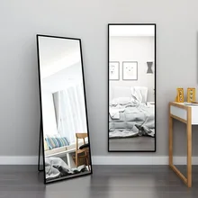 Modern Metal Framed Decorative Rectangular Large Long Mirror Full Length Mirror Standing For Living Room