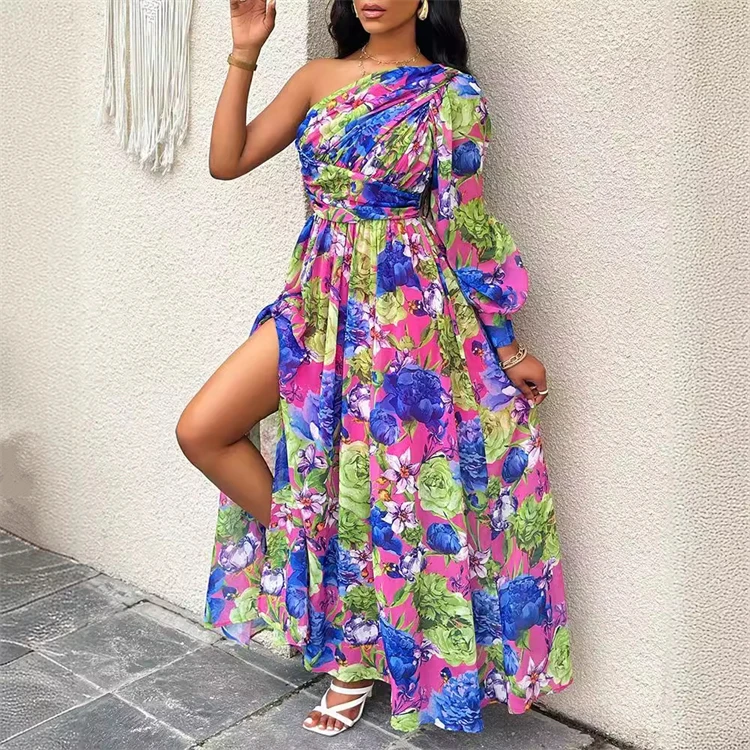 fashion kitenge dresses African Kitenge Dress Designs Off The Shoulder V-Neck Sexy Wax Print Plus Size Long Wedding Evening Dress US10