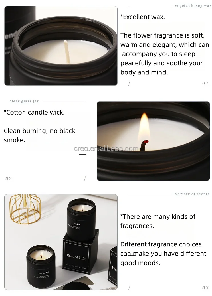 product custom handmade smokeless soy wax scented candle with glass container for weddings holiday souvenirs bars thanksgiving  diwali-2
