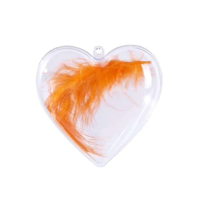 Acrylic Openable Plastic Heart-shaped Gift Box Christmas Ball Wedding party Decoration Ornament Hanging Spheres Home Decor