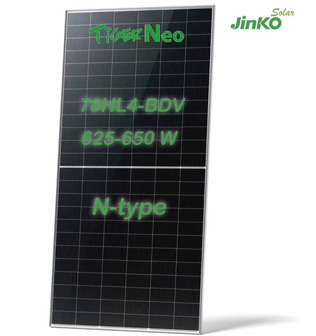 Jinko N-Type Bifacial 625W-650W Solar Modules - Double Glass, High