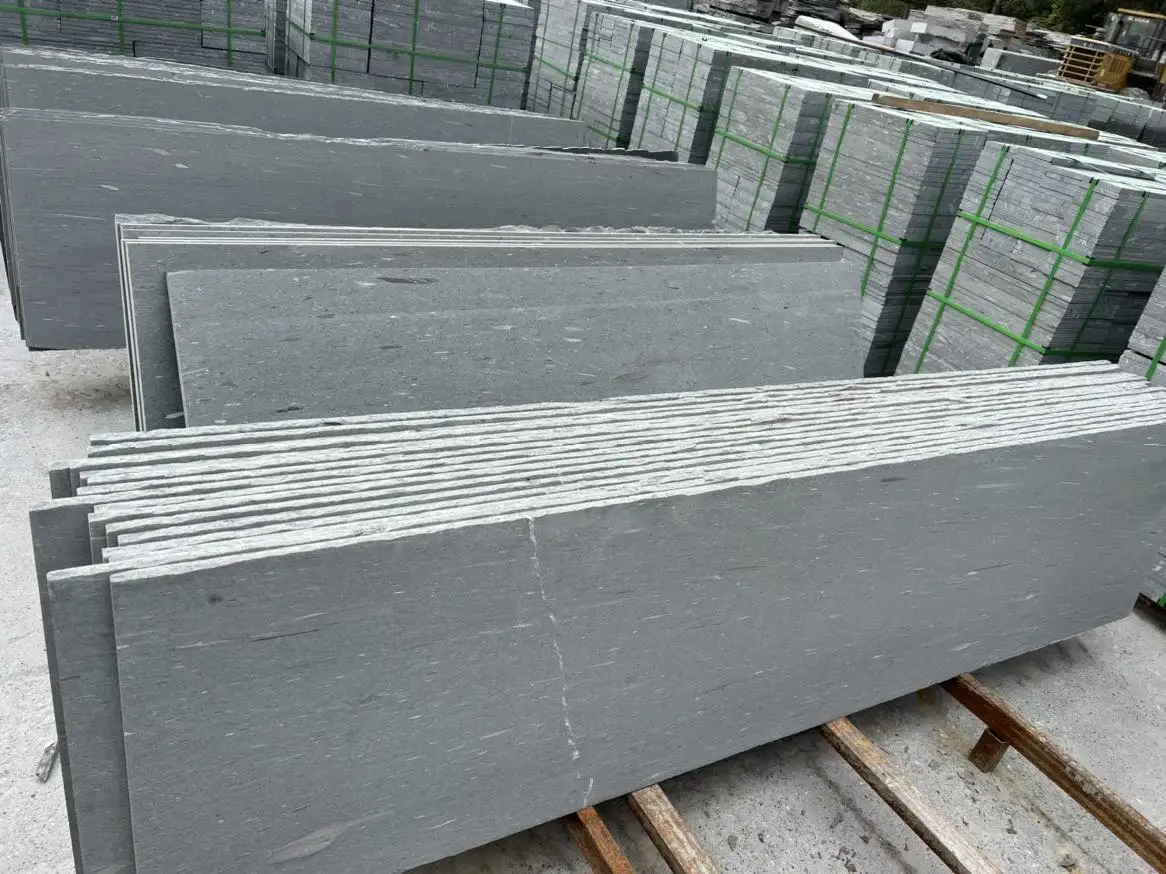 Antique Natural Grey Quartz Slab Valser Quartzite Stone Tiles For ...