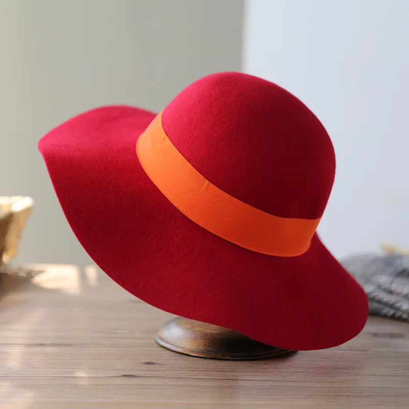 Foldable Women's Felt Fedora Linglong 2024 New Design Fashion