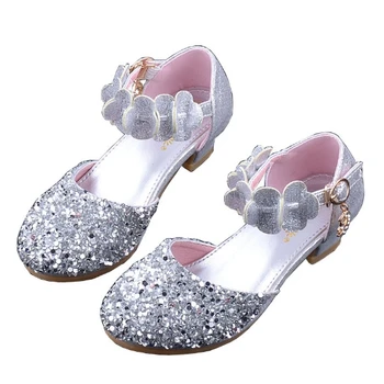 New Design Fancy Cute Cheap Beautiful Girls Shoes Party Princess Glitter Shoes Girl For Kids