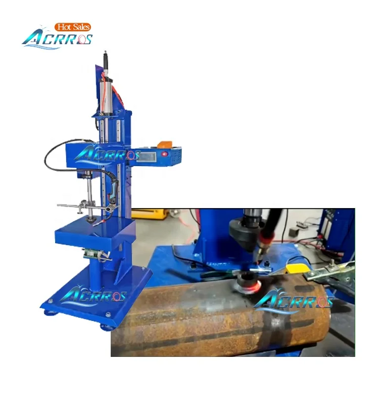PLC Control Welding Torch Automatic Rotating Seam Welding Cylinder Inlet Nozzles Machine
