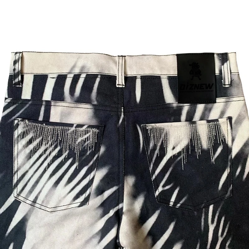 DiZNEW Denim Factory Direct Wholesales Fashion All Over Printing men denim pants jeans supplier