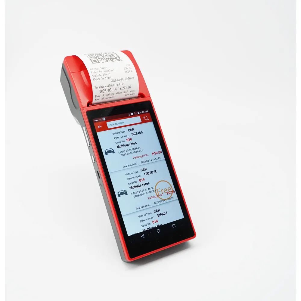 Hot Sale Factory Handheld Smart Android Pos Machine Pos Terminal Device With Car Parking Management Printer
