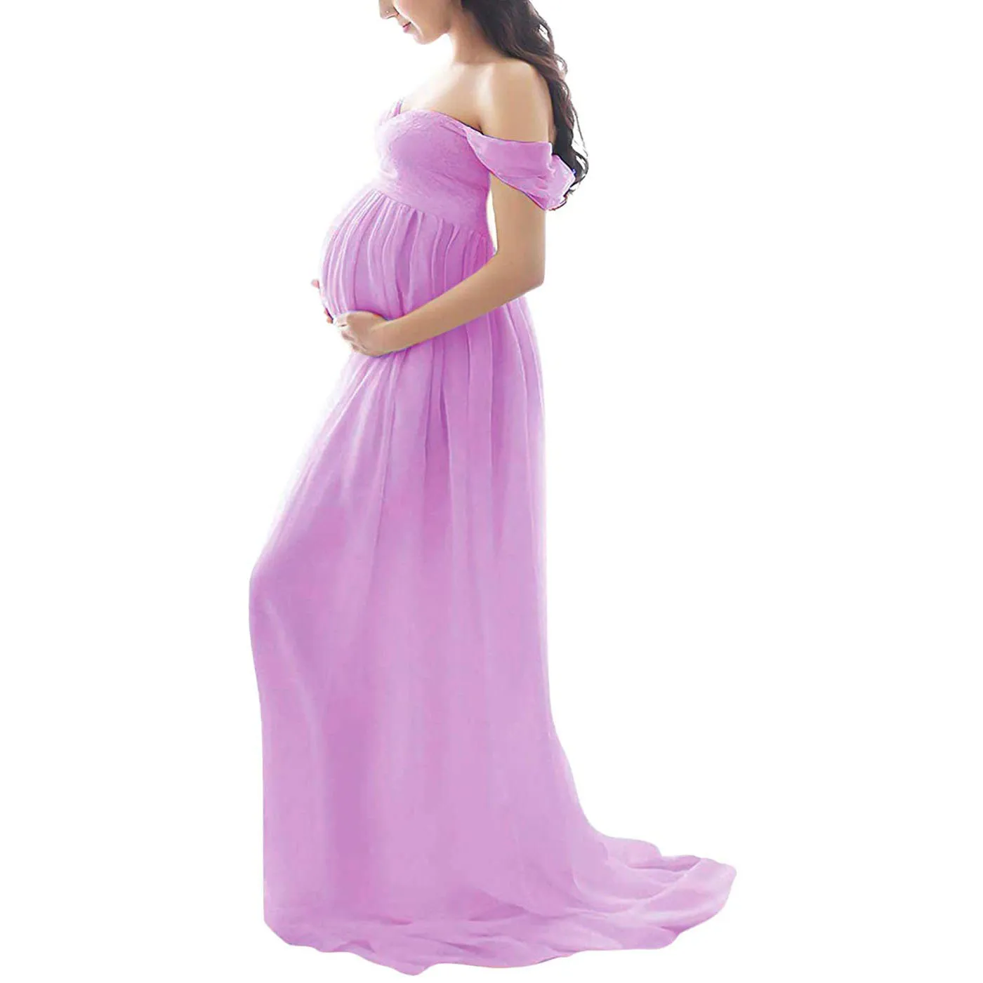 Guangzhou Auyan New Pregnant Women Before Taking Photos of a Long Skirt Maternity Dress Photoshoot Clothes