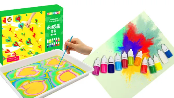 marbling paint kit for kids and