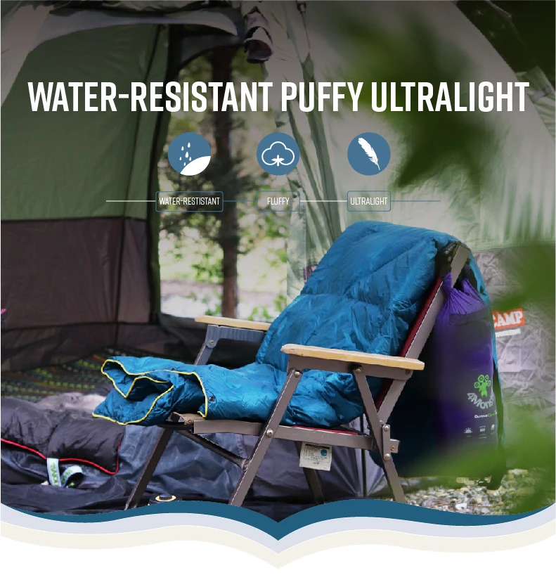 Outdoor Camping Travel Waterproof Lightweight Puffy Down Blanket