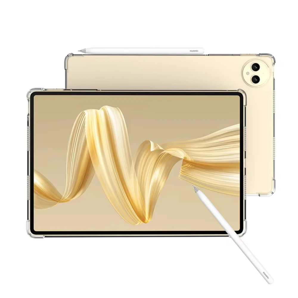 product laudtec clear tablet case 122 inch shockproof cushion corner transparent soft tpu protective cover for huawei matepad pbk275-32