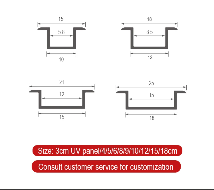 Customization color avition aluminum Wall Board Protection Decorative Bathroom Wall Inside Inner Internal Corner Tile Trim details