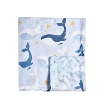 Custom Print Fleece Super Soft Minky Dot Newborn Baby Blanket Baby Bean Blanket
