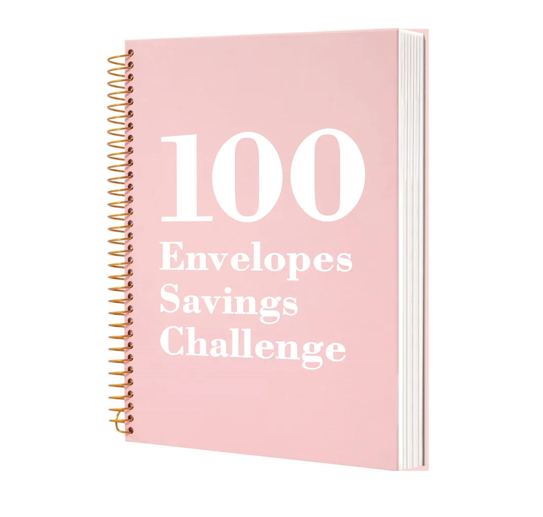 Custom A4 Money Save Budget Binder Spiral Notebook 100 Envelope Saving Book