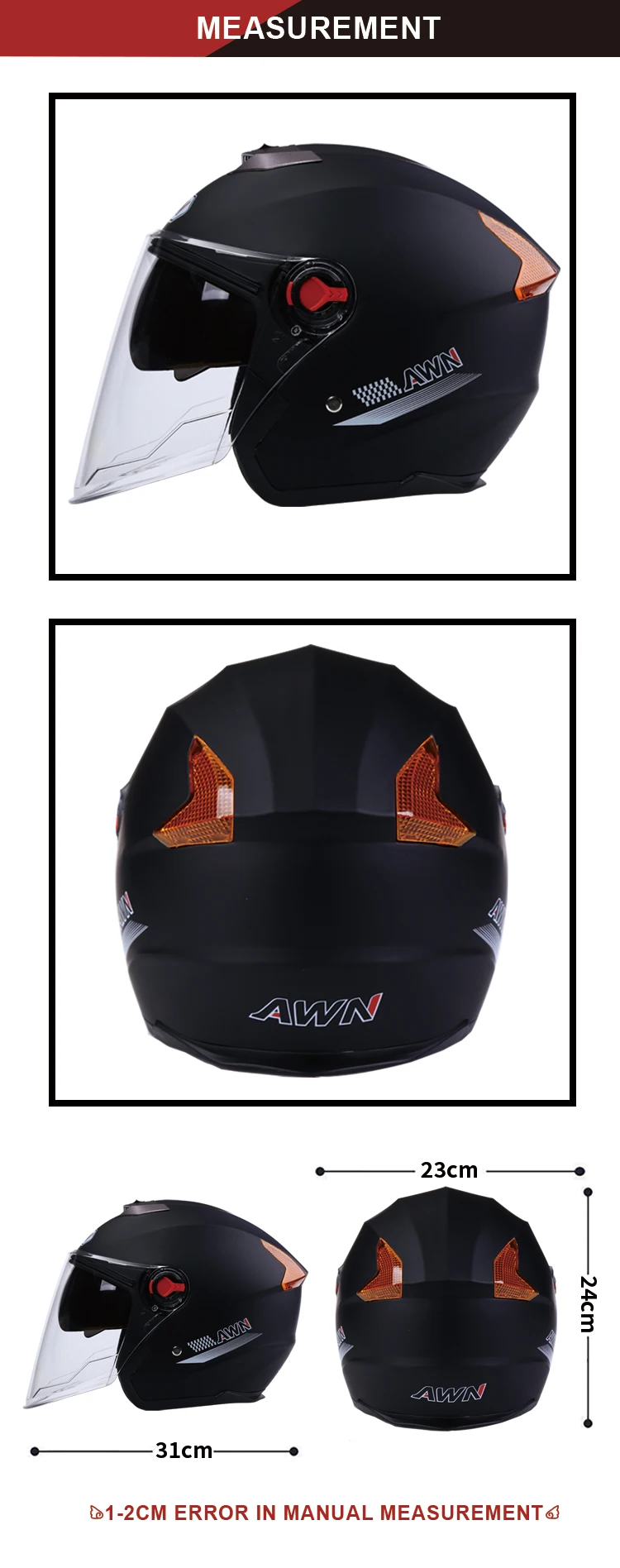 Double Lens Abs Half Face Motorcycle Helmet Motocross Motorbike Abs Helmets For Adults