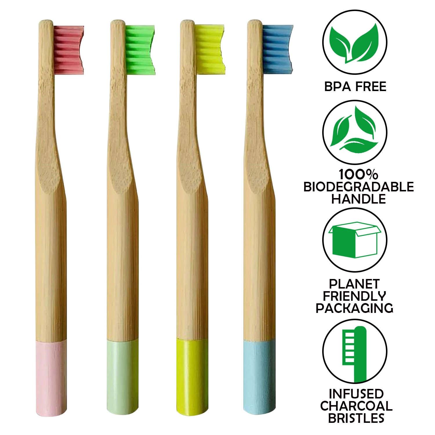 Wholesale Custom Bamboo Toothbrush Biodegradable And Disposable Soft
