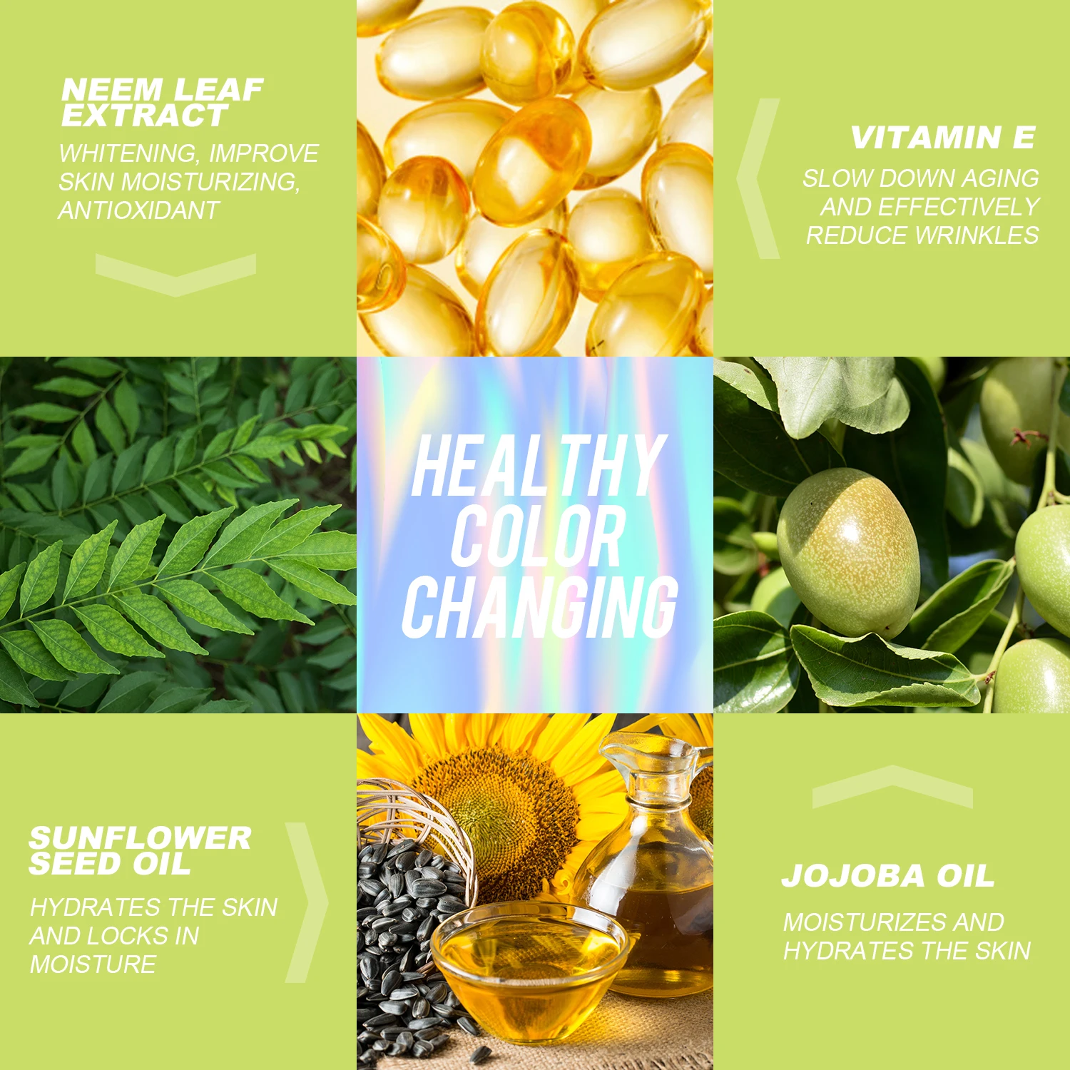 Макияж Румяна частная этикетка на заказ Зеленый цвет меняющие жидкость Румяна масло