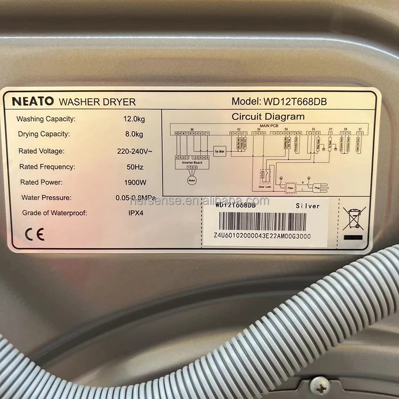 Smart Washing Machine 10.5kg Front Loader Fully Automatic A+++ Grade