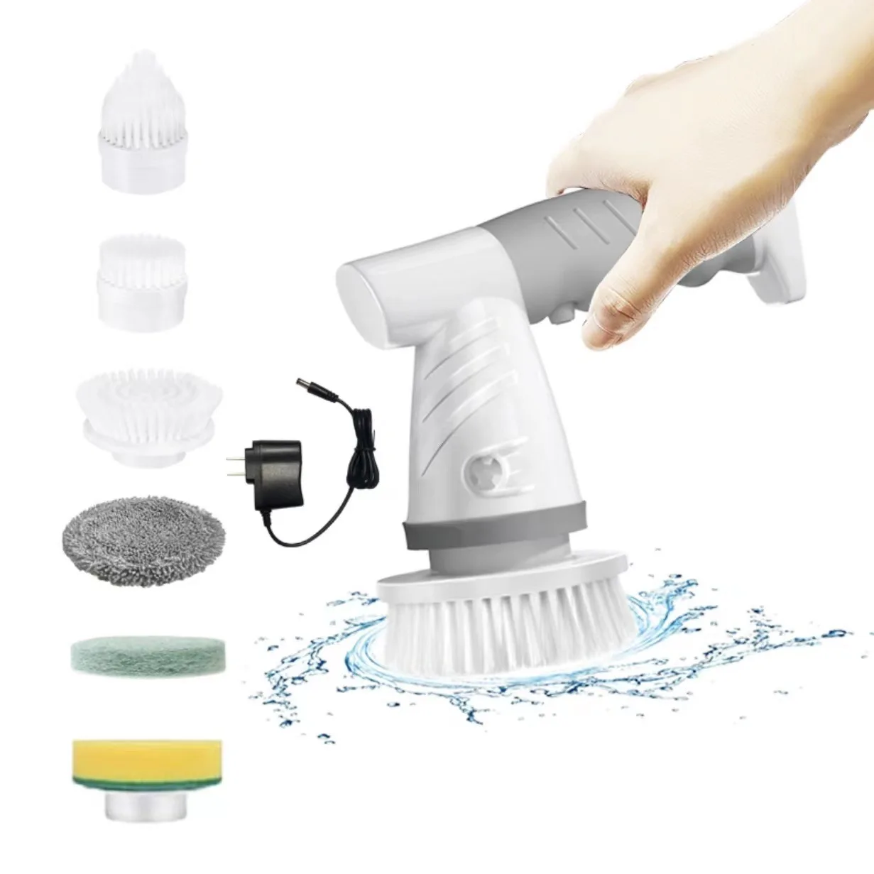 Automatic Rechargeable Bathroom Spin Scrubber Electric Cleaning Brush