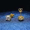 Moissanite dorata 0,8 ct*2