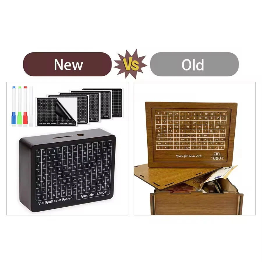 2024 новая бамбуковая Копилка деревянная копилка для денег/деревянные копилки