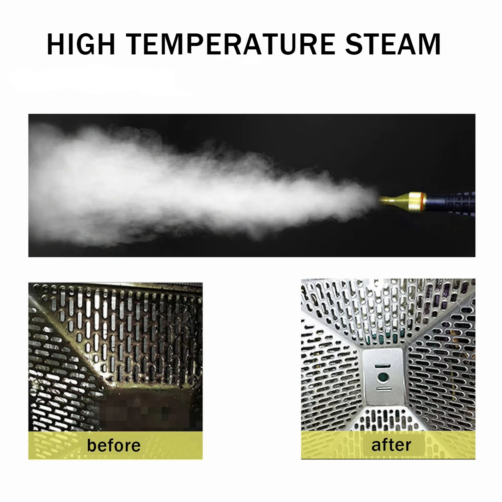 3000W Professional Electric Steam Cleaner for AC Coil & Car Engine Deep Cleaning - 3.5 Bar Handheld Steam Machine