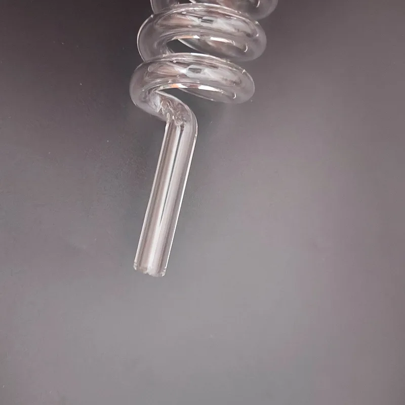 Custom Logo Handmade High Borosilicate Clear Glass Funnel with Straight Top Spiral NECK Cooling Funnel for Coffee Filter Maker details