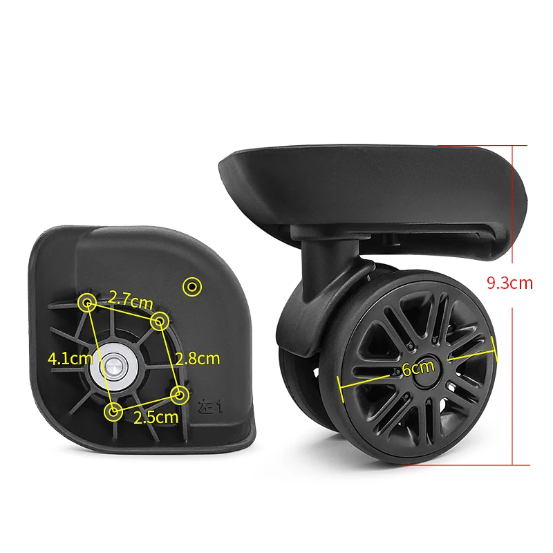Bagages a Roue60mm 55mm Dual 360 Spinner Suitcase Wheel Replacement Repair  Luggage Wheel for swiss Polo