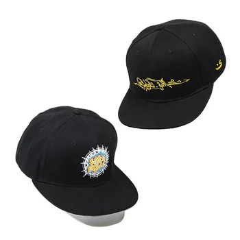 Custom Twill Cotton or Acrylic Hat Flat Embroidered Custom LOGO 6 Panel Snapback Cap