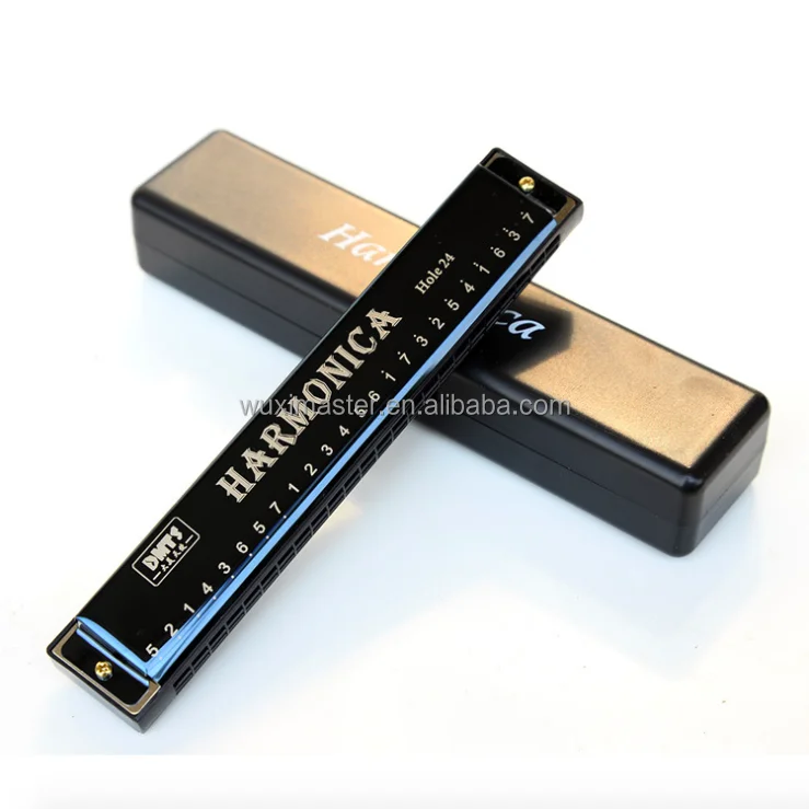 24 Holes C Key Metal Harmonica Chromaric Harmonica Elegance  Mouth Organ
