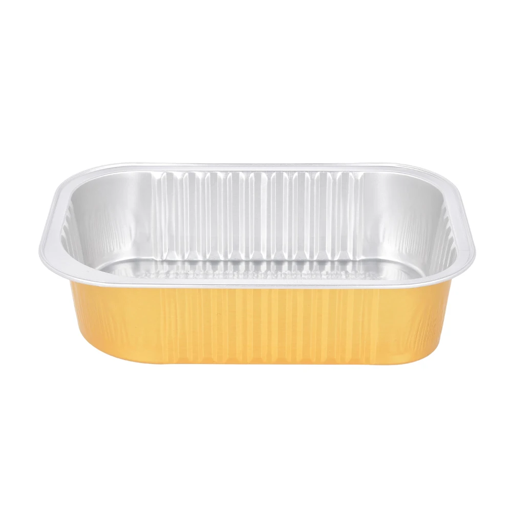 450ml Microwave Dessert Box Disposable Aluminium Foil Container Puddig Freezable Holders Aluminum Foil Tray for Baking Cup