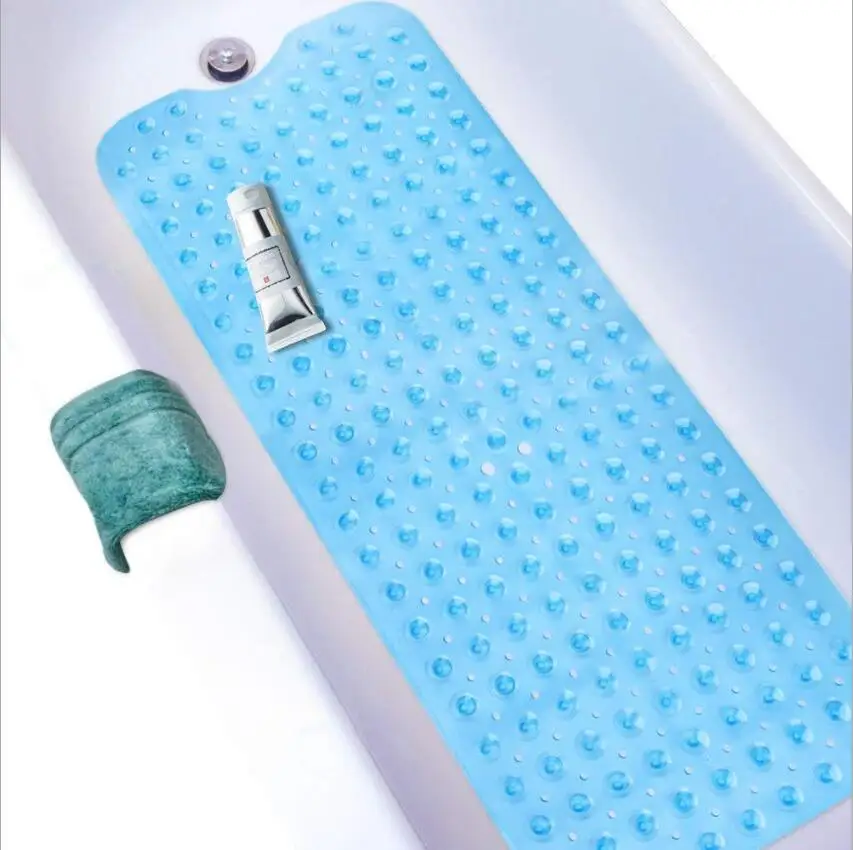 Silicone world PVC Anti-skid Bath Mats Soft Shower Bathroom Massage Mat  Suction Cup Non-slip Bathtub Carpet 40x100cm Floor Mat