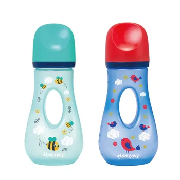 8oz/240ml BPA Free PP Wide Neck Baby Feeding Bottle Anti-Colic Baby Bottle with Medium Flow Silicone Nipple for All Babies