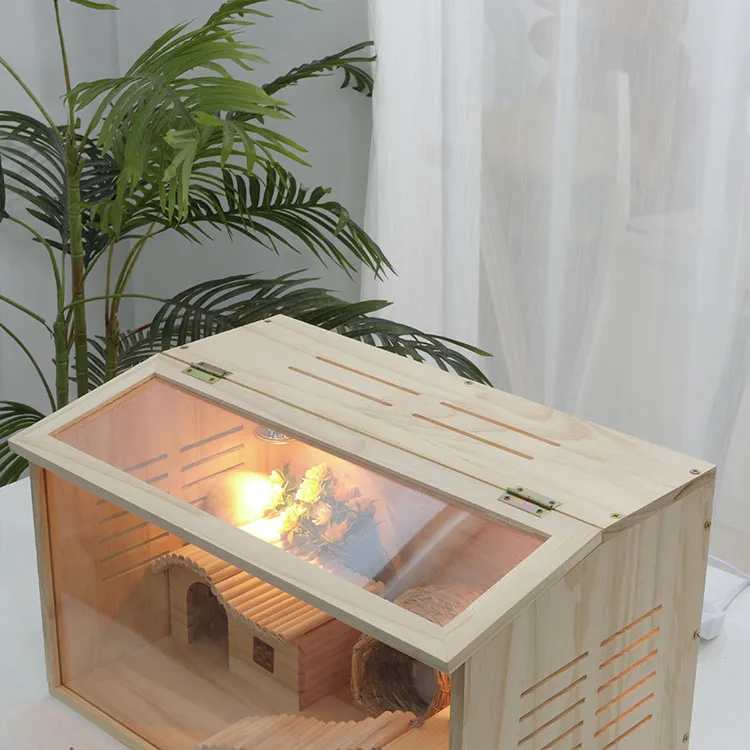 Picture of Sustainable Hamster Cage - Wood Carton Box Natural Easy Pet Cages