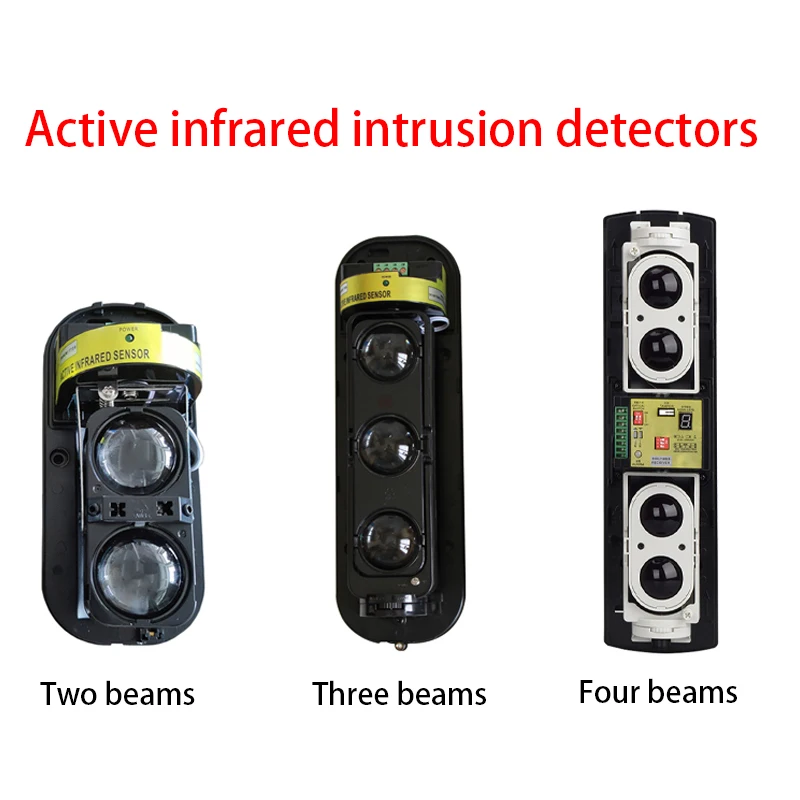 Invisible Beam Barrier Active Detection Digital Pulse Infrared Sensor 100m  Waterproof IR Alarm