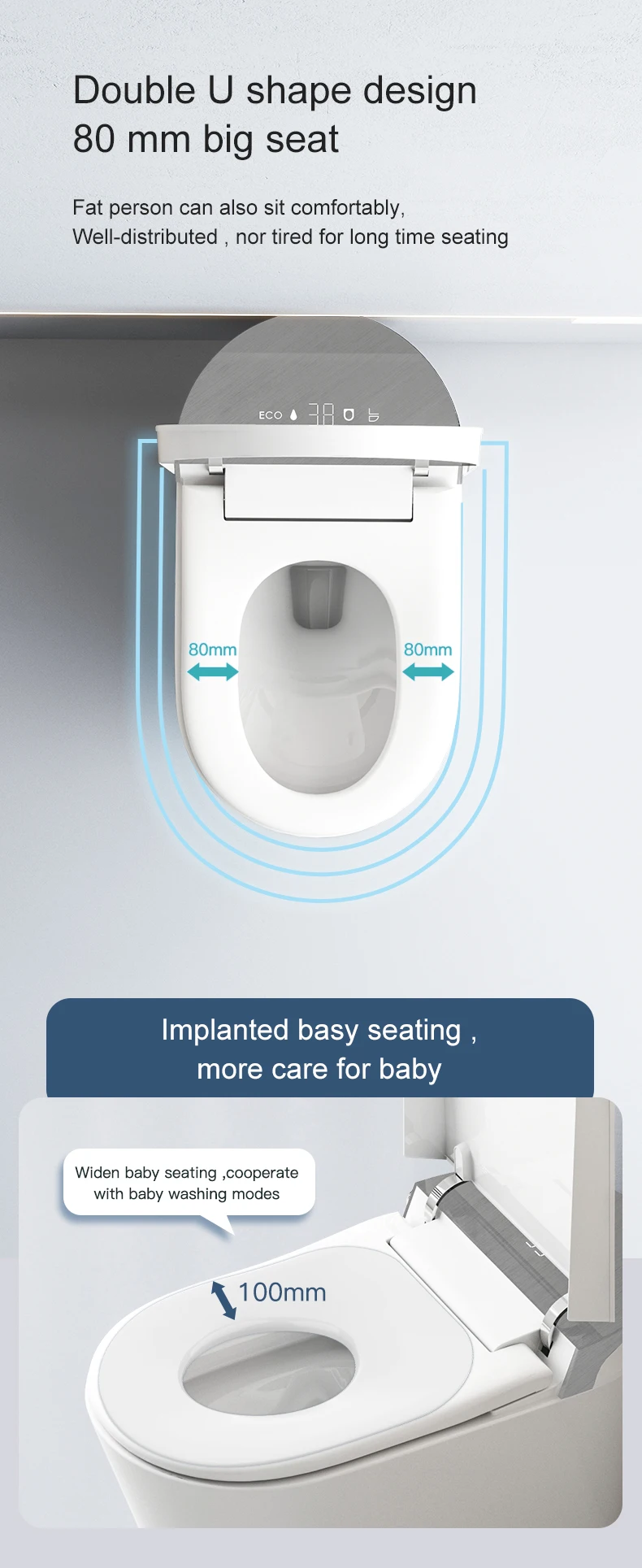 Modern automatic intelligent toilet cupc certification inodoro no water pressure restriction one piece smart toilet manufacture