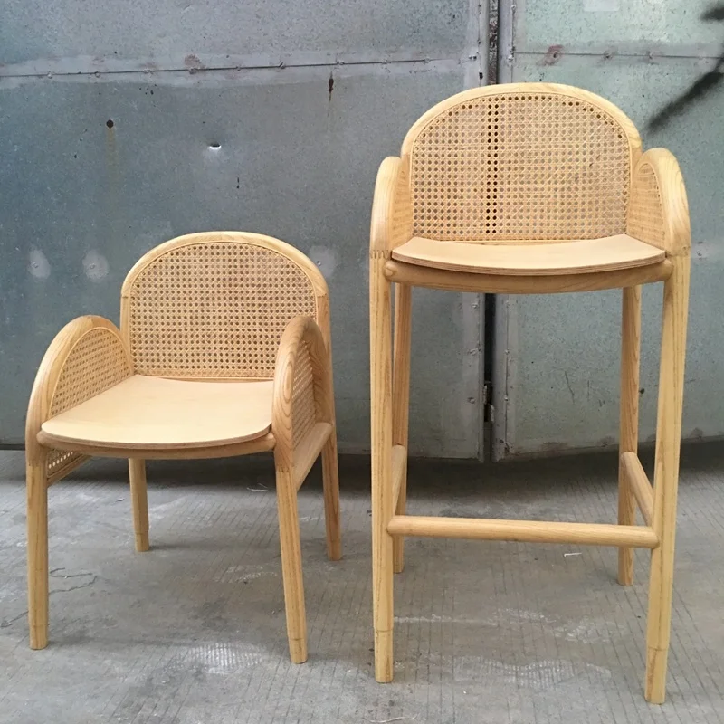 Rattan Sgabelli Vimini Nordic Rattan Di Vimini In Legno Da Banco