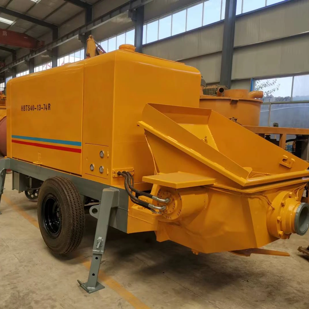 CE утвержденный гидравлический бетононасос MINLE HBTS40 с дизельным двигателем, передвижной насос для продажи на Филиппинах