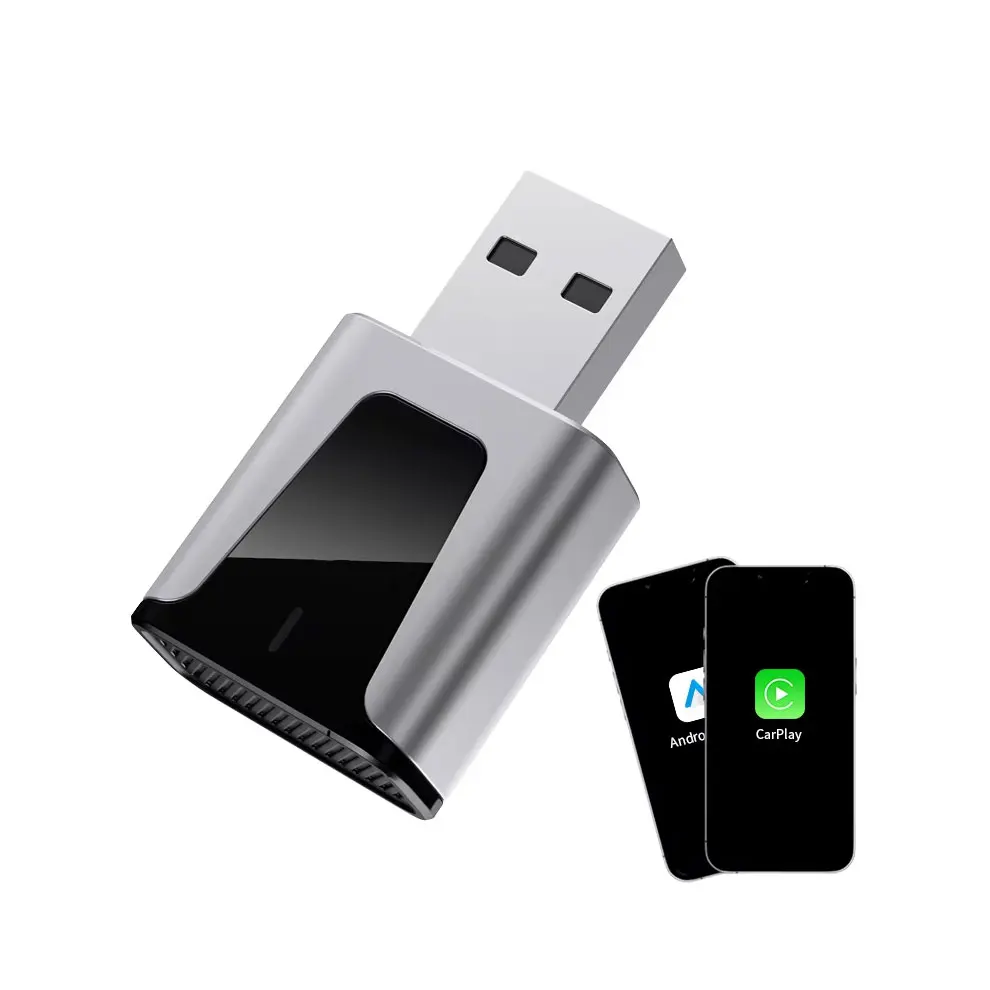 Wireless Carplay Adapter Android Auto 2in 1 Smart Dongle 5G WIFI USB SticK for iphone Android Phone Volvo Benz Mg Kia Chery VW
