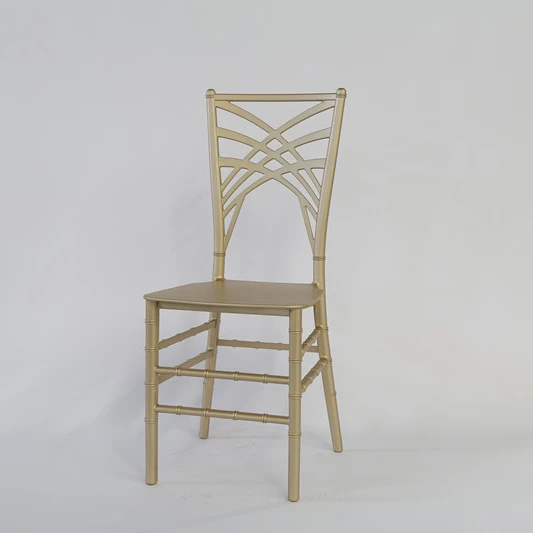 Rental Stack Resin Plastic Gold Banquet Table and Chairs for Hotel and  Restaurant Hall