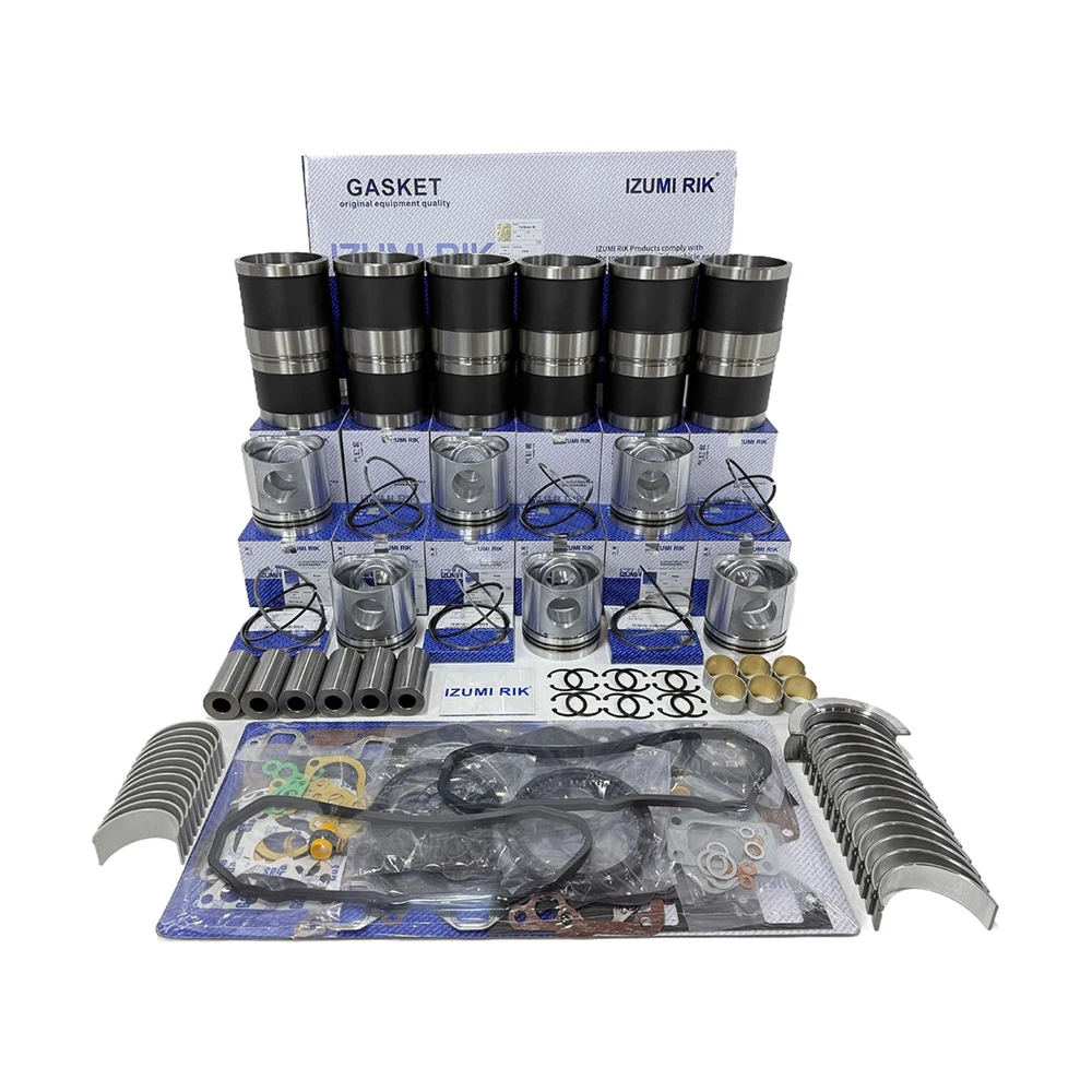 IZUMI RIK S6B-PTA Overhaul Rebuild Kit with Overhaul Kit Bearings with Thrust Washer for Mitsubishi Heavy Duty Engine Parts