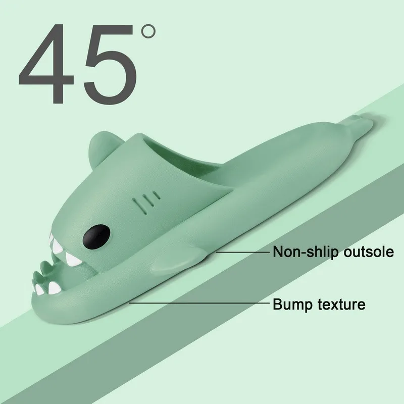 2023 Summer Parentchild Shark Slippers Bathing Home Slipper Indoor