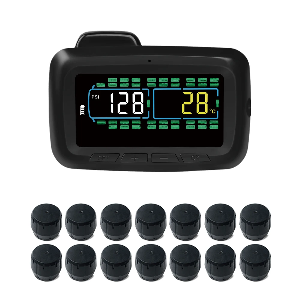 Система контроля давления в шинах с датчиками до 40 колес грузовика